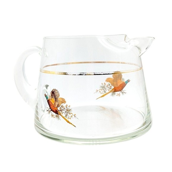 West Virginia Glass Specialty Pheasant In Flight Small Pitcher, Hard to Find - Picture 9 of 11
